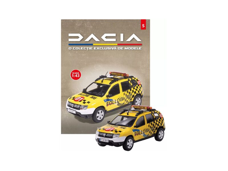 Macheta auto Dacia Duster Follow Me 2016 Revista Nr.5 1:43 Hachette