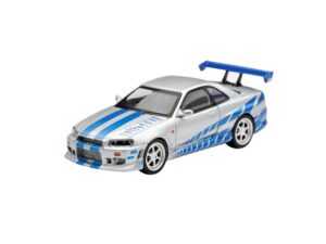 Precomanda macheta auto NISSAN SKYLINE GT-R (R34) C WEST 2 FAST 2 FURIOUS BRIAN O’CONNER (BLISTER PACK) 2003 1:64 Mini GT (MGT01252-BL)