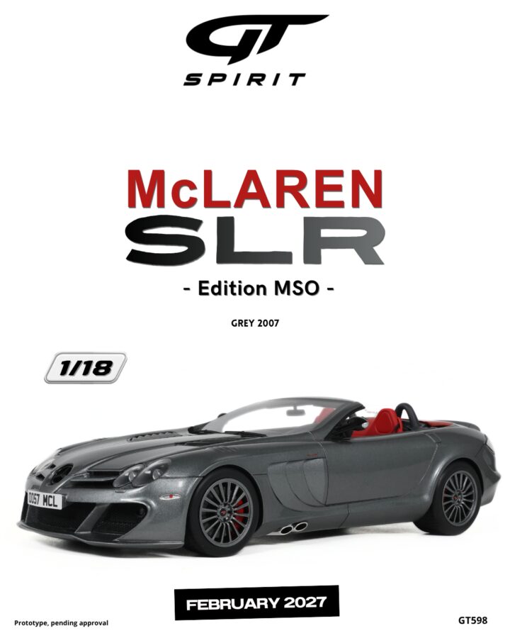 Precomanda macheta auto Mercedes McLAREN SLR EDITION MSO GREY 2007 1:18 GT SPIRIT (GT598)