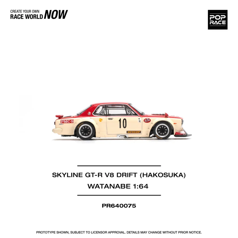 Macheta auto Nissan Skyline Gt-R V8 Drift (Hakosuka) Watanabe 1:64 Pop Race - imagine 7