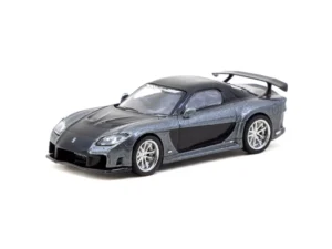 Macheta auto Mazda Rx-7 Veilside Fortune7 Grey Metallic/Black 1:64 Tarmac Works