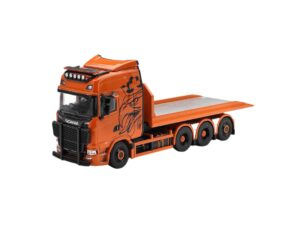 Precomanda macheta camion Scania 770s B8x4na Hooklift Flatbed Orange 2025 1:64 Mini GT (MGT01392-L)