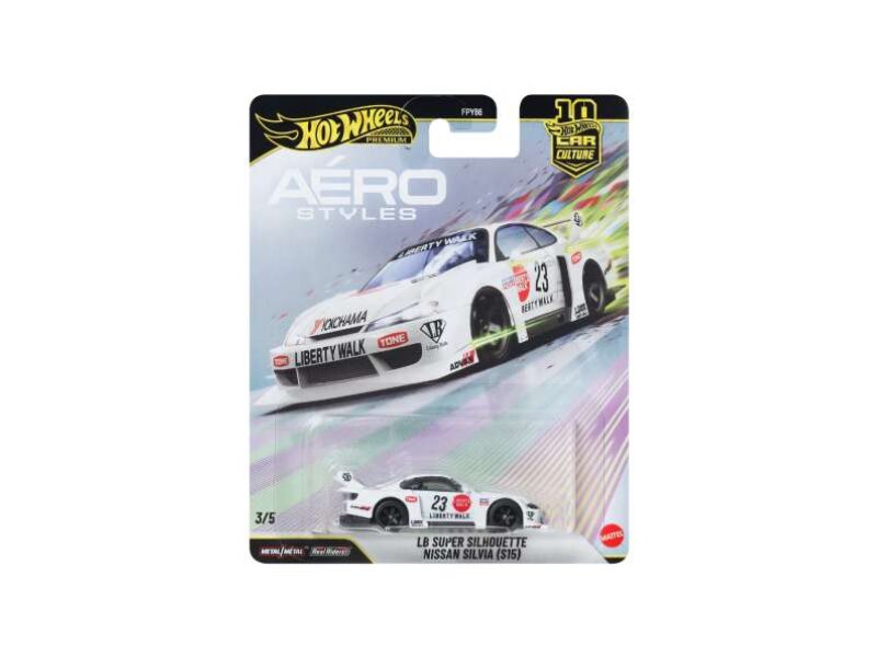 Macheta auto Nissan Silvia (S15) Lb Super Silhouette #23 Alb 1:64 Hot Wheels