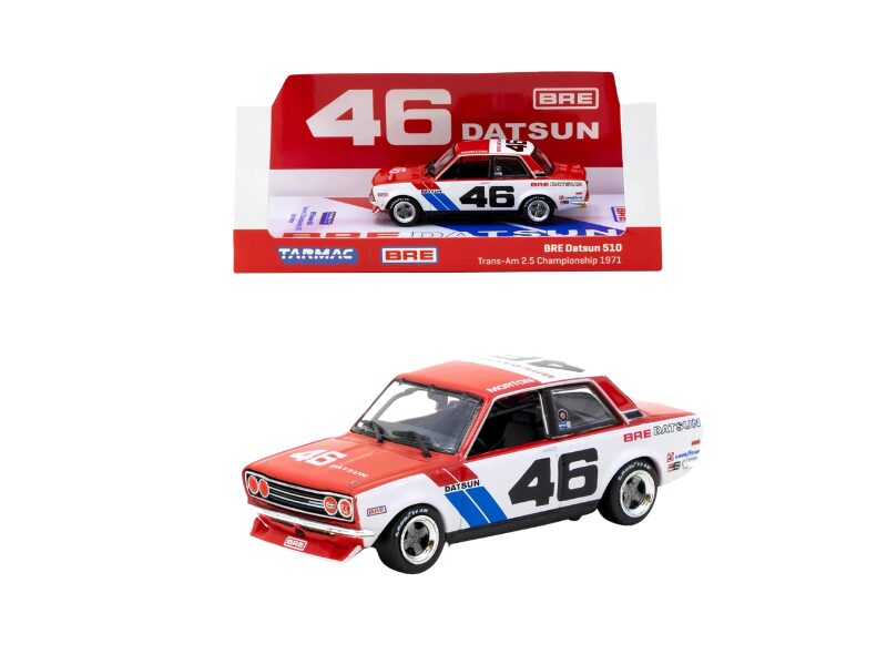 Macheta auto Bre Datsun 510 #46 John Morton Trans-Am 2.5 Championship 1971 1:64 Tarmac Works - imagine 4