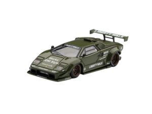 Precomanda macheta auto Lamborghini Countach Lb★Works Army Green 2025 1:64 Mini GT (MGT01416-L)