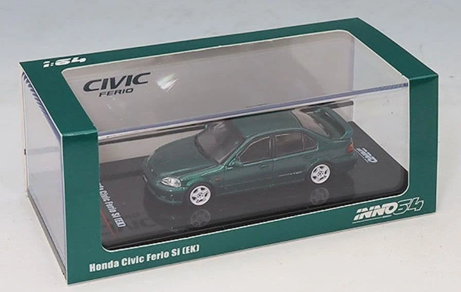Macheta auto Honda Civic Ferio Si (Ek) Verde 1:64 Inno64 - imagine 4